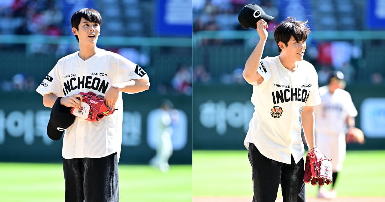 Lee Jung Ha Throwing The Ceremonial First Pitch At A Match Between SSG Landers And KIA Tigers See Pics