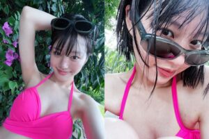 Lee Yoo-Bi Posts Photos Of Her In Gorgeous Pink Swimsuit On Her Social Media